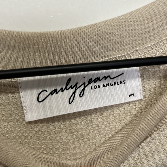 CJLA Meredith Long Sleeve Pullover in beige - Picture 2 of 5